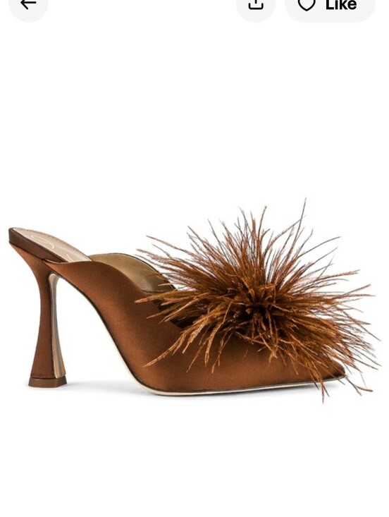 Sam Edelman Shoes - SAM EDELMAN  Brown Cinnamon Color Satin High Heel Mule Shoe Sz 8 Worn Once